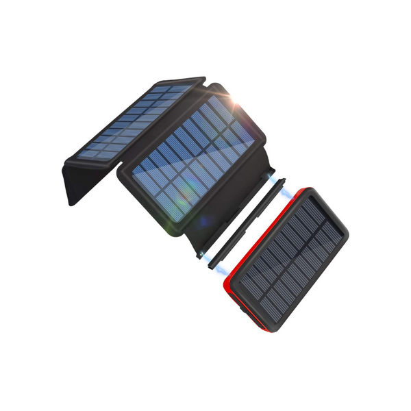 26800mAh Portable Solar Power Bank with 4 Solar Panels