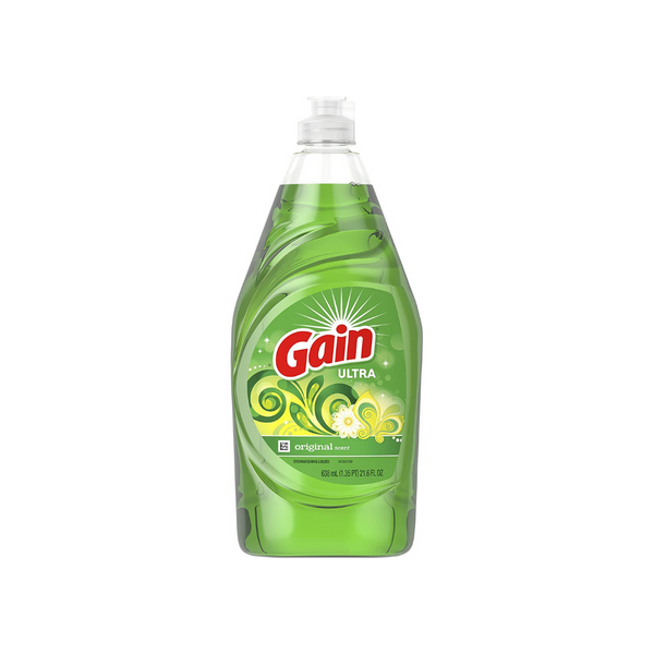 Gain Ultra Dishwashing Liquid Dish Soap Original Scent 21oz Bottle