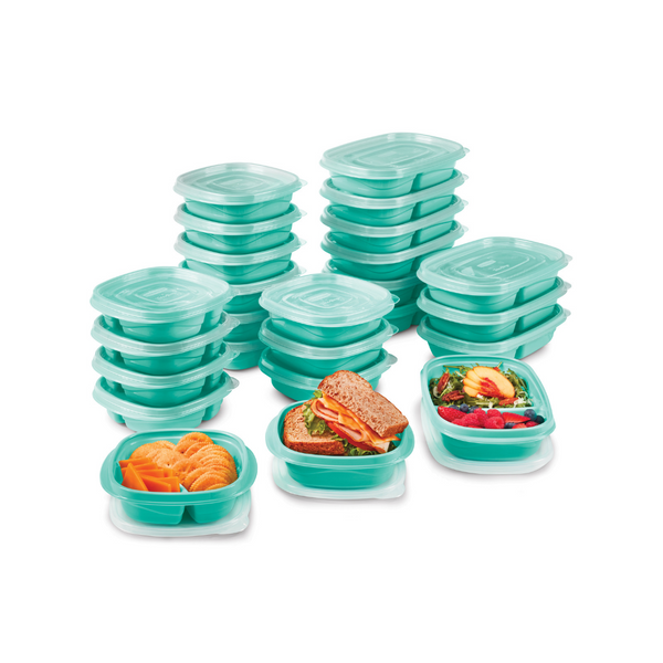 Contenedores de almacenamiento de alimentos Rubbermaid TakeAlongs On the Go de 50 piezas