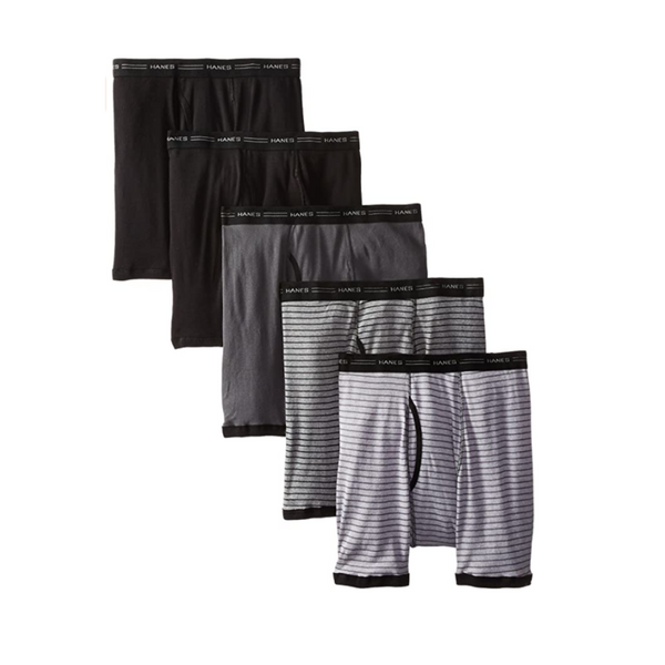 Pack Of 5 Hanes Men's Cool Dri Tagless Boxer Briefs