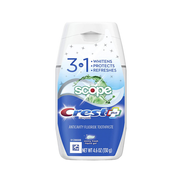 6 Bottles Of Crest Complete Plus Scope 3-In-1 Teeth Whitening Liquid Gel Toothpaste