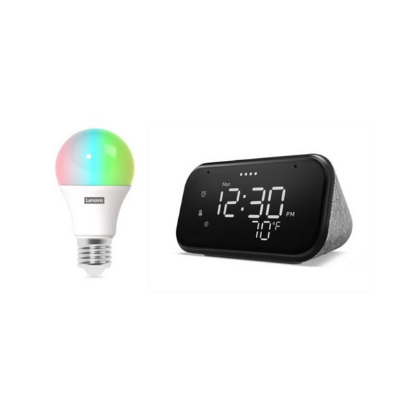 Lenovo Smart Clock Essential and Lenovo Smart Color Bulb