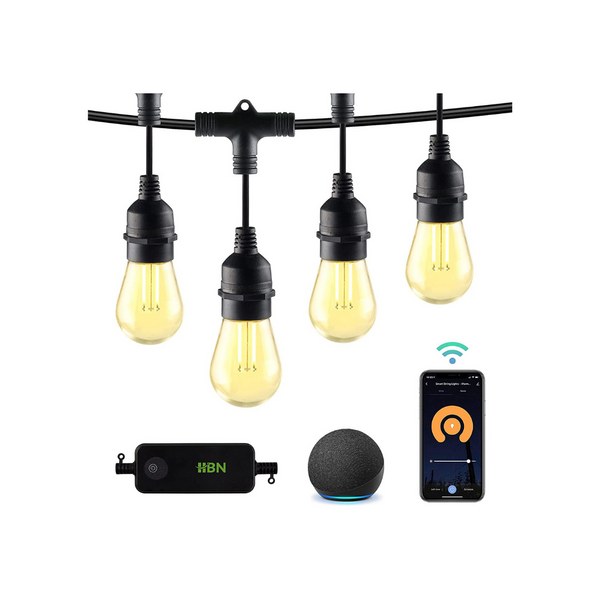 48ft Smart Dimmable String Lights With App Control