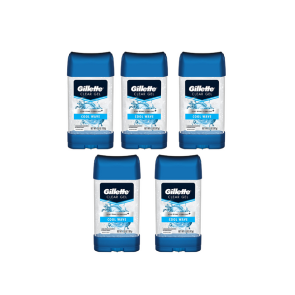 Pack Of 5 Gillette Endurance Clear Gel Deodorant - From Ferebe.com