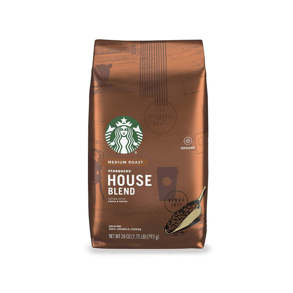 Starbucks Medium Roast House Blend 100% Arabica Ground Coffee 28 oz. Bag