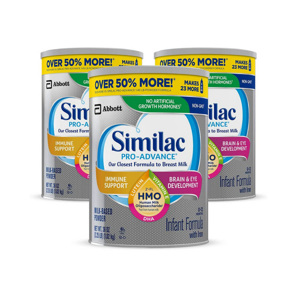 3 Cans Of Similac Pro-Advance, Pro-Sensitive, Pro-Total Comfort, Or Go & Grow Formula