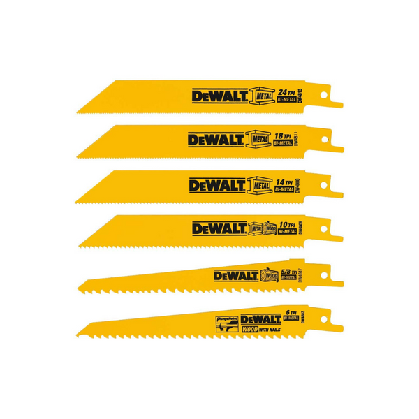 6 Piece Dewalt Reciprocating Saw Blades