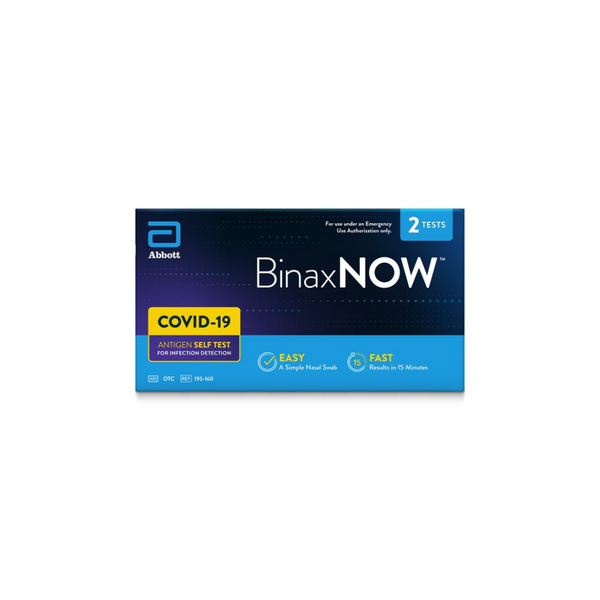 Pack Of 2 BinaxNOW COVID‐19 Antigen At Home Self Test