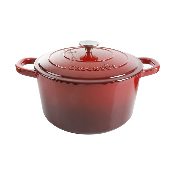 Crock-Pot Artisan Round Enameled Cast Iron 7-Quart Dutch Oven In Scarlet Red