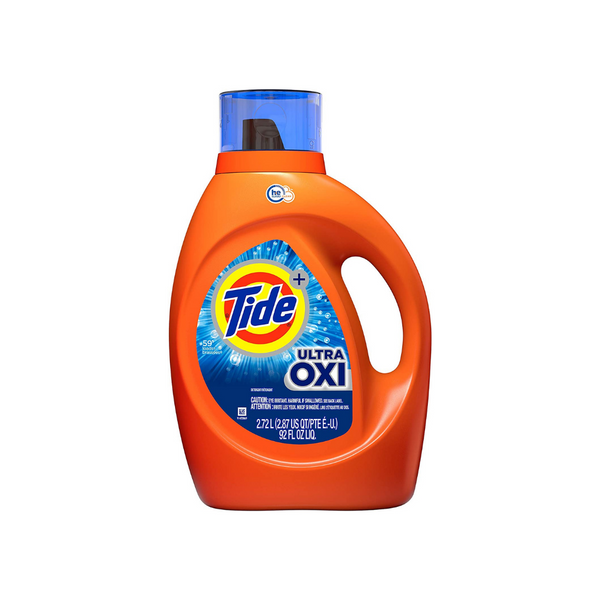 3 botellas de detergente líquido para ropa Tide Ultra Oxi