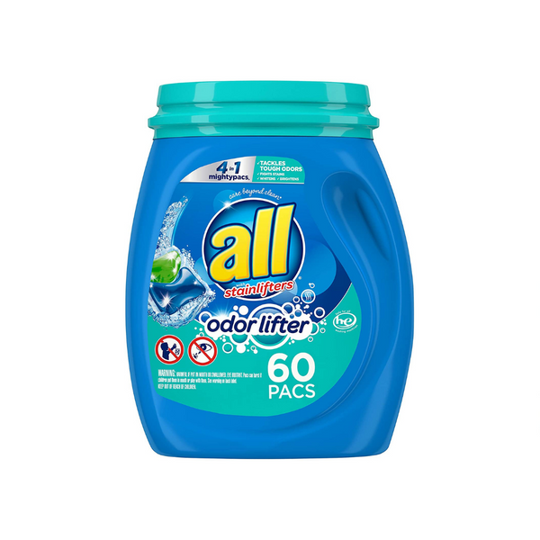 60 all Mighty Pacs Laundry Detergent