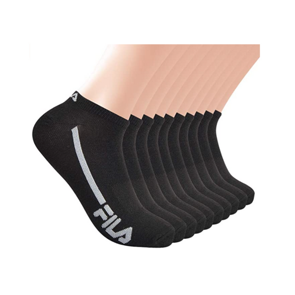 Pack Of 10 Fila Men's Racing Striped No Show Socks (2 Colors)