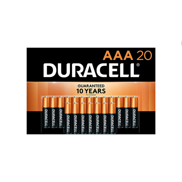 20 Duracell AAA Alkaline Batteries