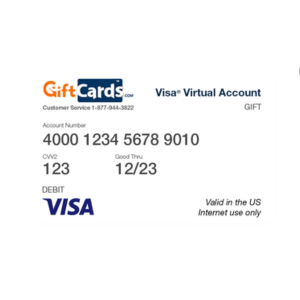 Tarjeta de regalo electrónica Visa Virtual