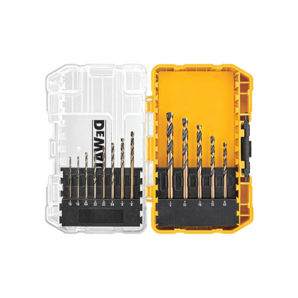 13-Piece Dewalt Black Oxide Drill Bit Set with Pilot Point