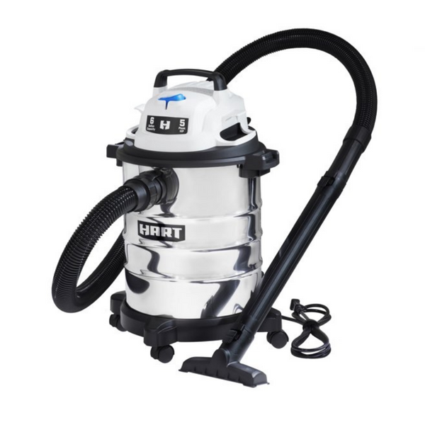 Hart 6 Gallon Stainless Steel 5HP Wet/Dry Vacuum