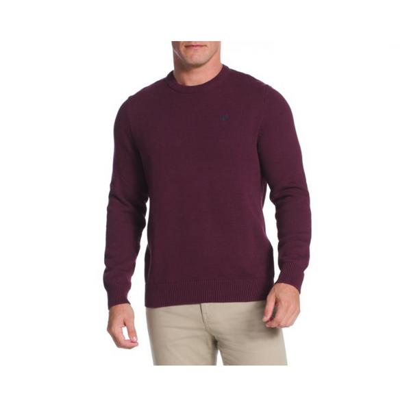 Suéter de algodón con cuello redondo y ajuste clásico para hombre (7 colores)