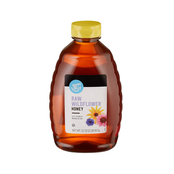 Amazon Brand 32oz Bottle Of Happy Belly Raw Wildflower Honey