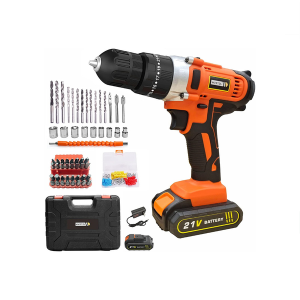 21V Power Drill Driver With 60 Accessories