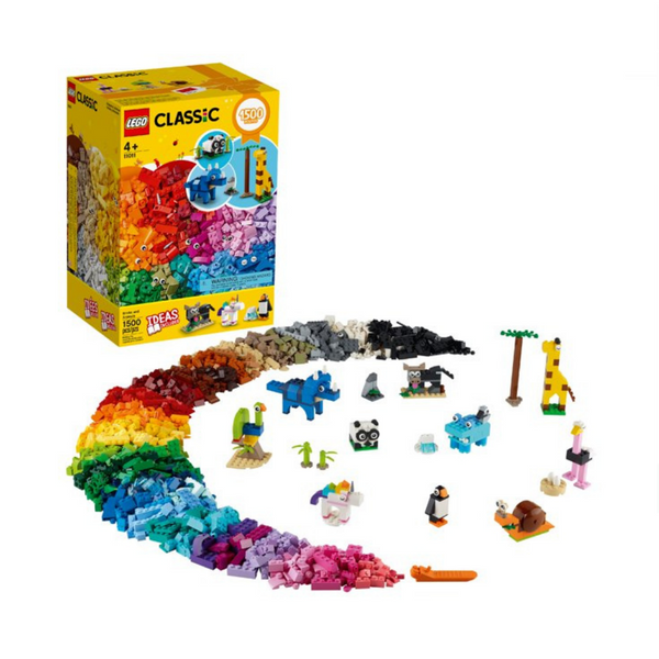 Juego de construcción de animales y ladrillos LEGO Classic de 1500 piezas