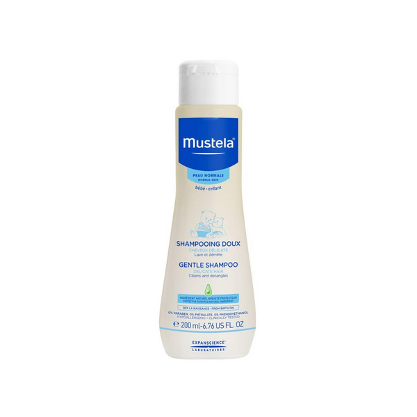 2 botellas de champú suave para bebés Mustela con aguacate natural