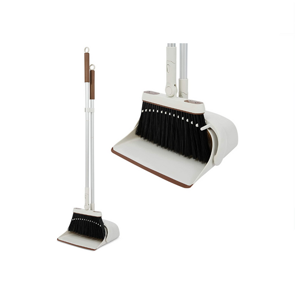 Broom and Dustpan Set with Long Handle