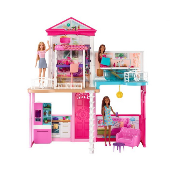 Juego de muñecas Barbie con muebles y casa de muñecas