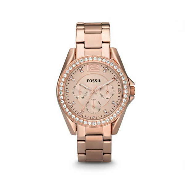 Fossil Women's Riley Multifunction, Rose Gold-Tone Stainless Steel Watch