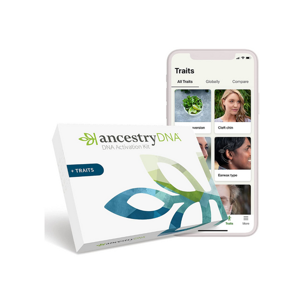 AncestryDNA + Rasgos: Etnia genética + Prueba de rasgos