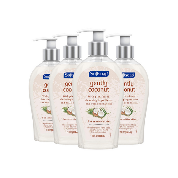 4 Big Bottles Of Softsoap Hypoallergenic Hand Soap for Sensitive Skin