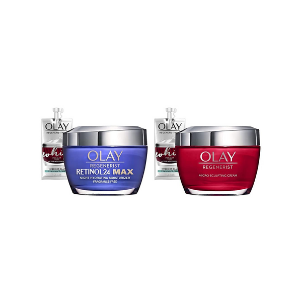 Set de 2 cremas hidratantes y faciales de noche Olay Regenerist Retinol 24 Max