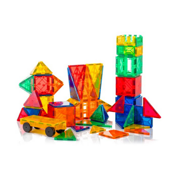 100-Piece Tytan Magnetic Learning Tiles with Car and Carrying Bag