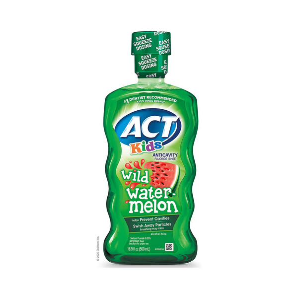 ACT Kids AntiCavity Watermelon Or Pineapple Fluoride Rinse 16.9oz Bottle