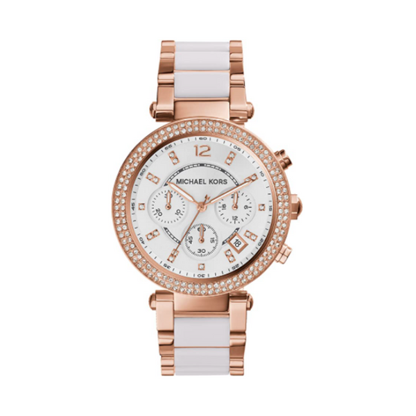 Reloj Michael Kors Parker de acero inoxidable con detalles brillantes