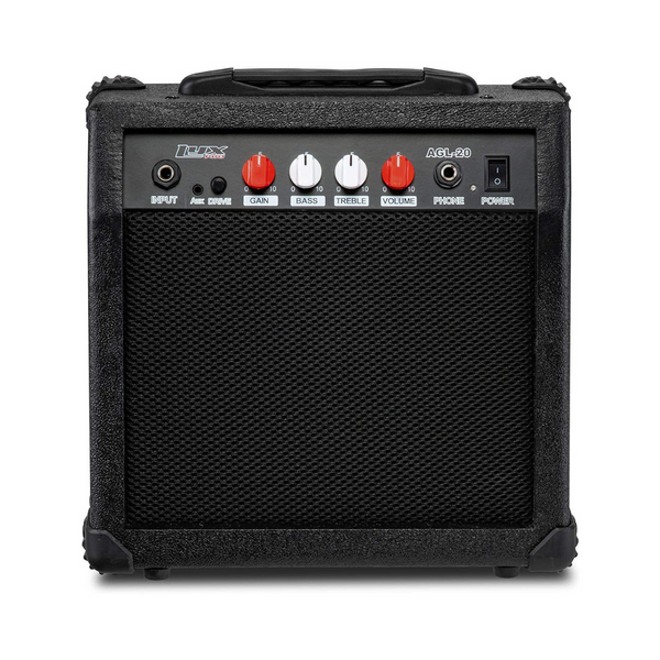 Amplificador de guitarra eléctrica LyxPro Amplificador de 20 vatios Altavoz incorporado Auriculares