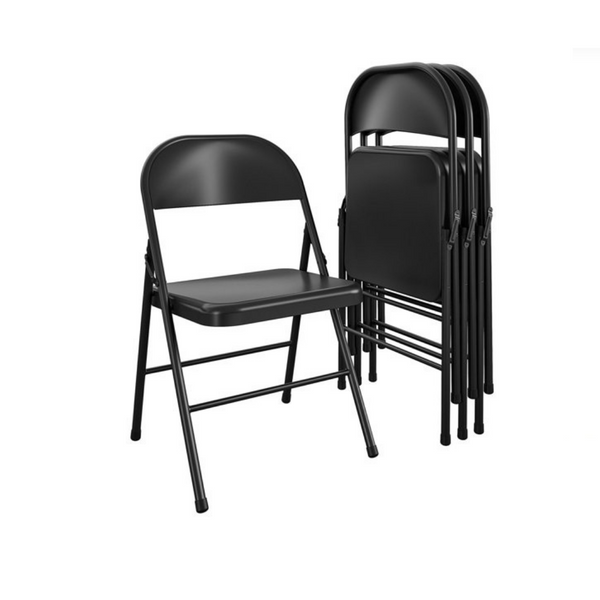 4 Mainstays Steel Folding Chairs