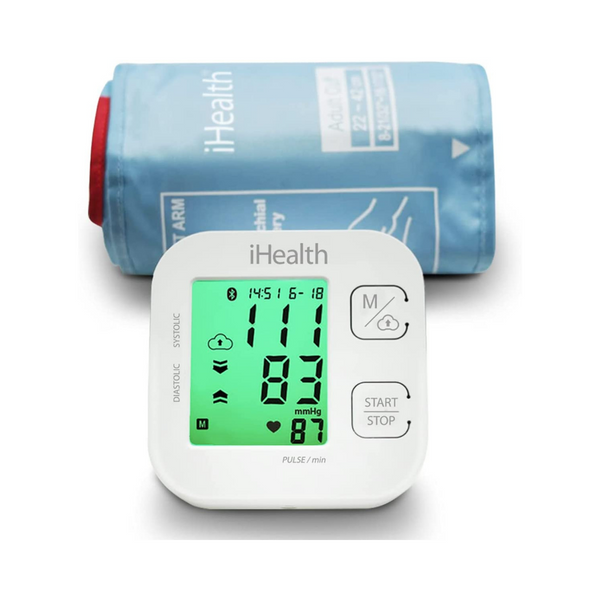 iHealth Track Smart Upper Arm Blood Pressure Monitor, Adjustable Cuff Large Arm Friendly