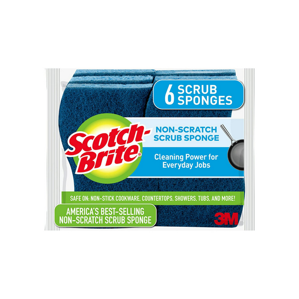 6 Scotch-Brite Non-Scratch Scrub Sponges