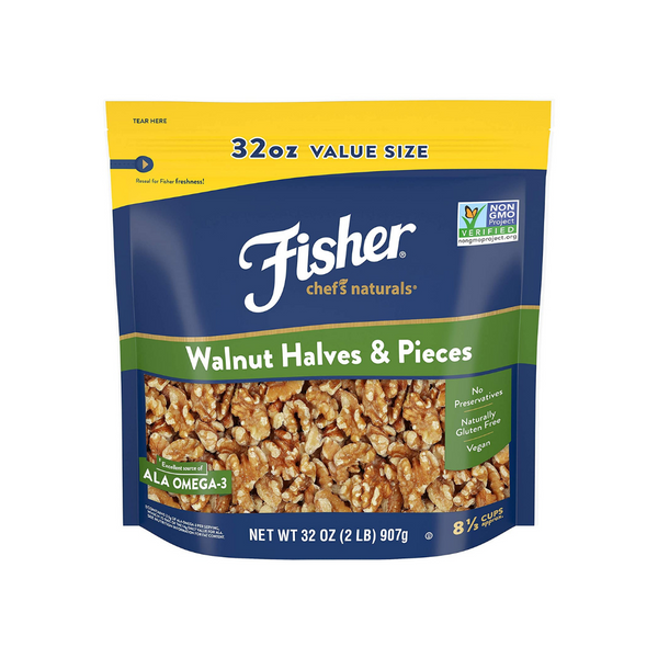 Fisher Walnut Halves And Pieces Bag