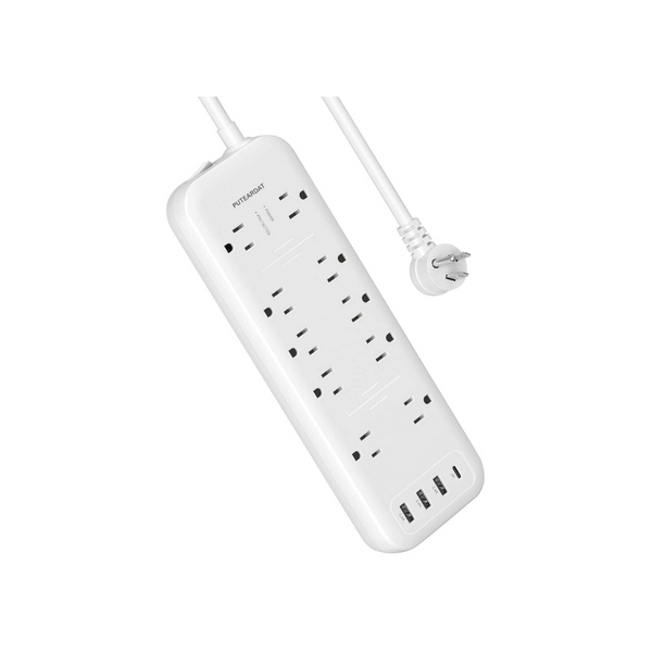 10 AC Outlets And 4 USB Ports Power Strip