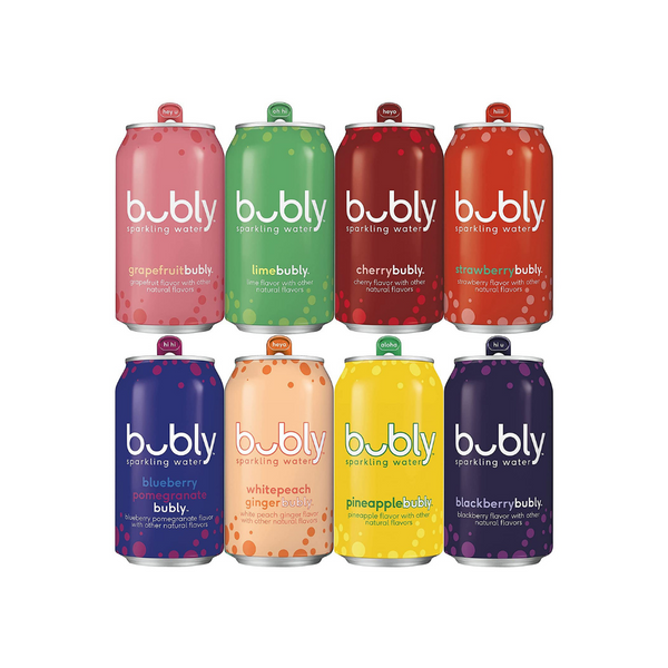 18 Pack Of Bubly Sparkling Water Fizzy Sampler Variety