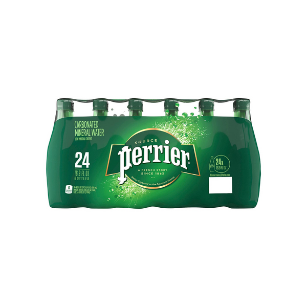 24 Bottles of Perrier Carbonated Mineral Water