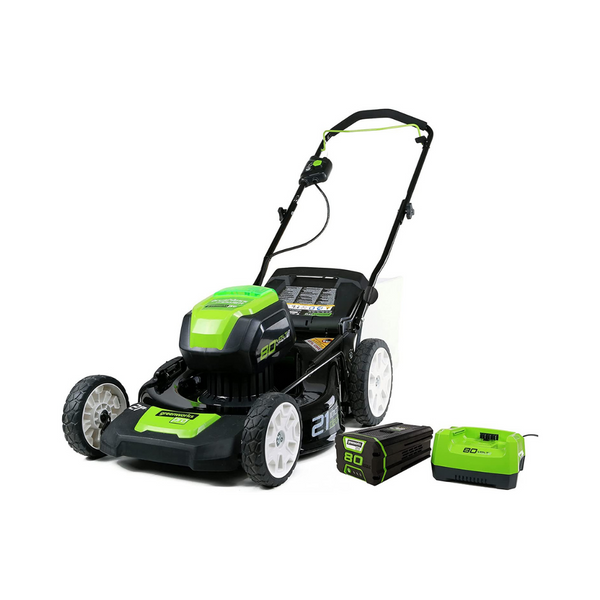 Cortacésped de empuje Greenworks Pro 80V 21″ con batería de 4Ah