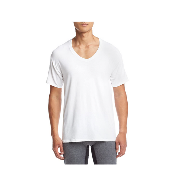 Hanes Ultimate - Pack de 4 camisetas elásticas FreshIQ con cuello en V para hombre