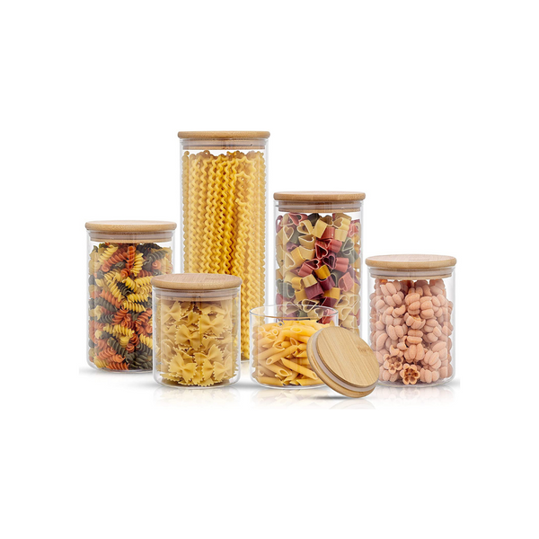 Recipientes herméticos para alimentos de vidrio de borosilicato (6 variaciones)