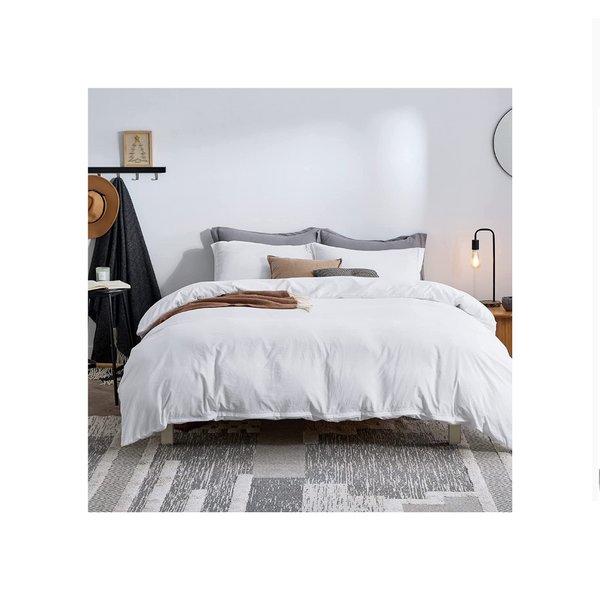 Bedsure White Duvet Cover King Size