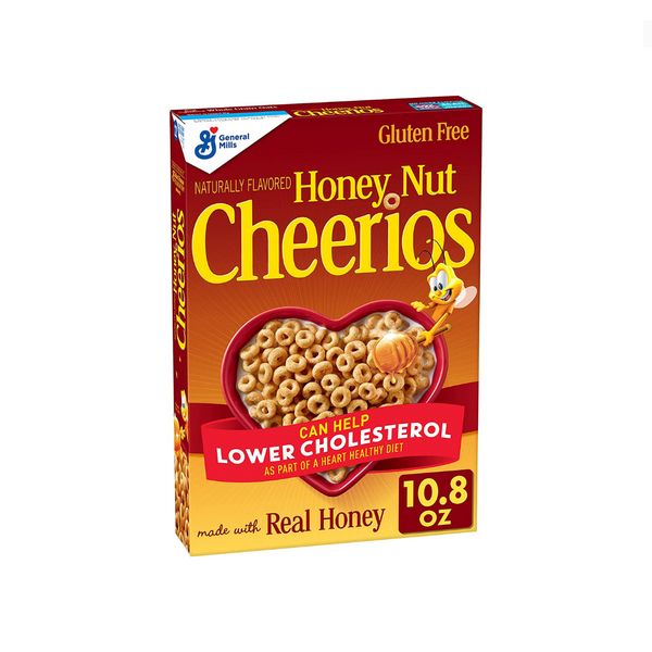 Caja de cereales Cheerios con miel y nueces