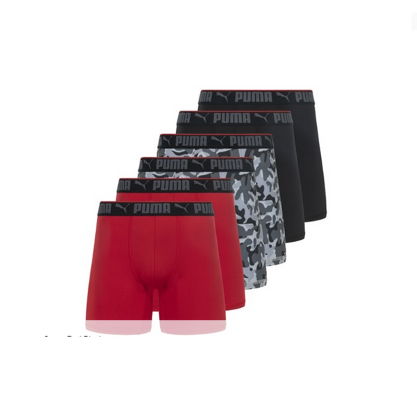 Pack of 6 PUMA Men's Sportstyle Boxer Briefs