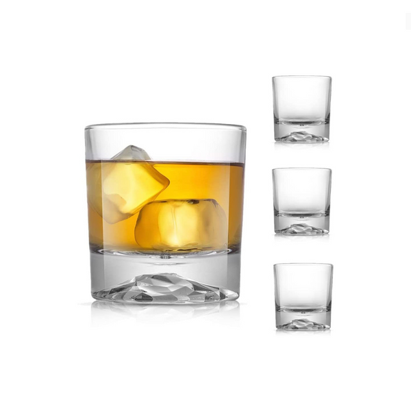 Juego de 4 vasos de whisky de cristal radiante