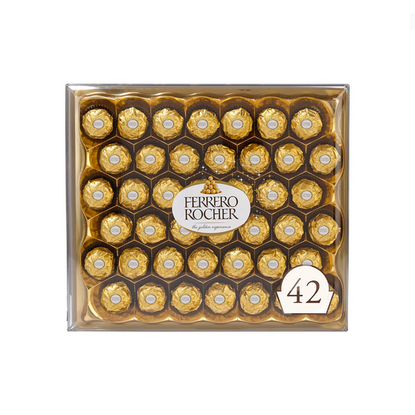 42 chocolates finos con leche de avellana Ferrero Rocher